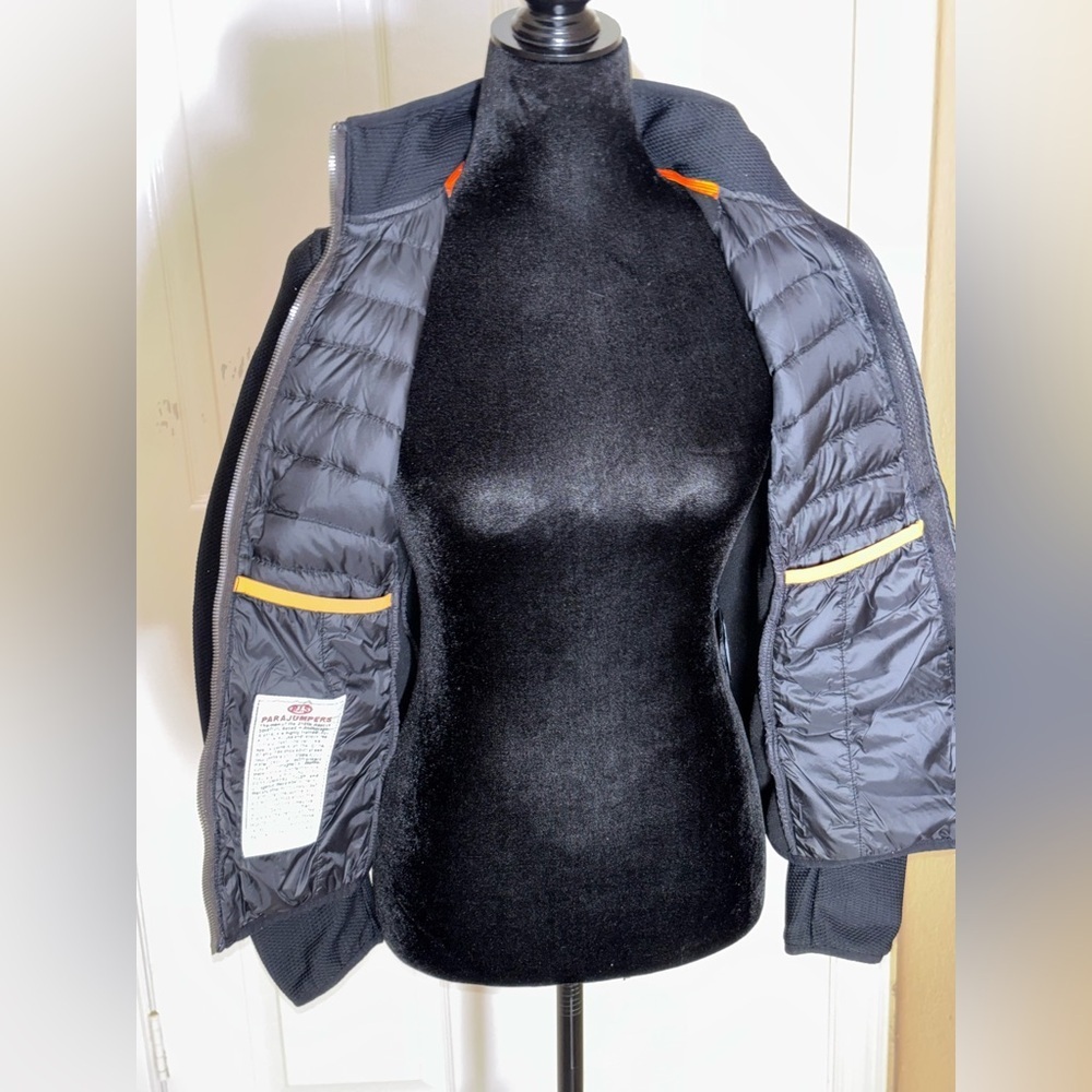 EUC Parajumpers Olivia Mixed Media Down-filled Fleece Jacket Black XS $385​​ - Picture 5 of 13